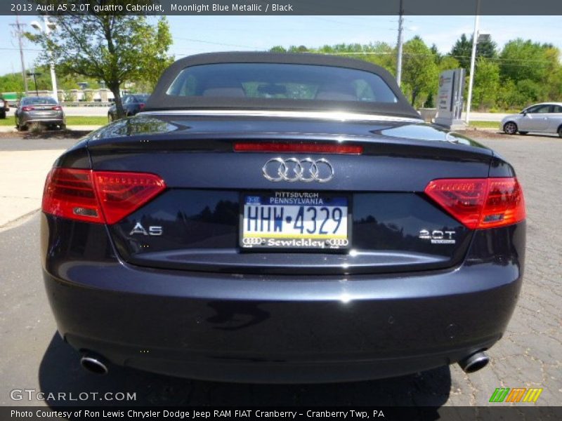 Moonlight Blue Metallic / Black 2013 Audi A5 2.0T quattro Cabriolet