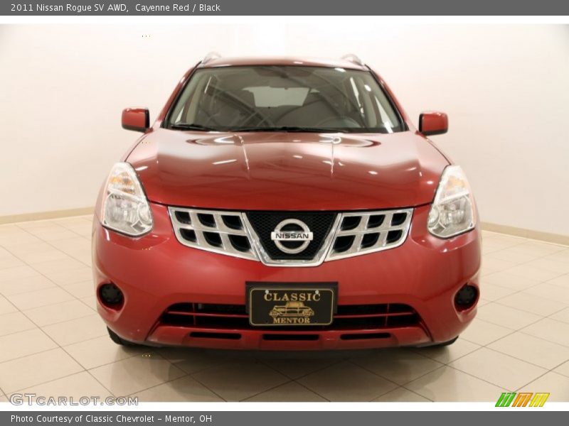 Cayenne Red / Black 2011 Nissan Rogue SV AWD