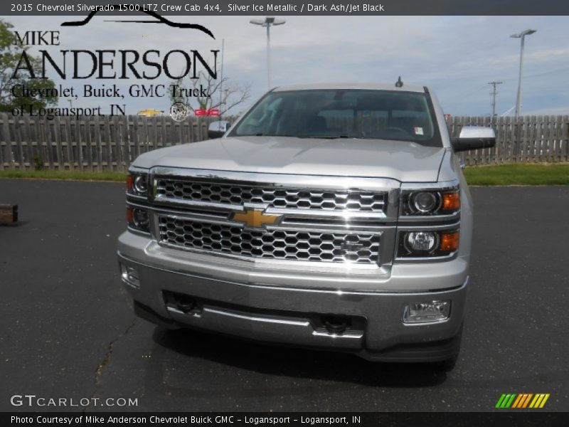 Silver Ice Metallic / Dark Ash/Jet Black 2015 Chevrolet Silverado 1500 LTZ Crew Cab 4x4
