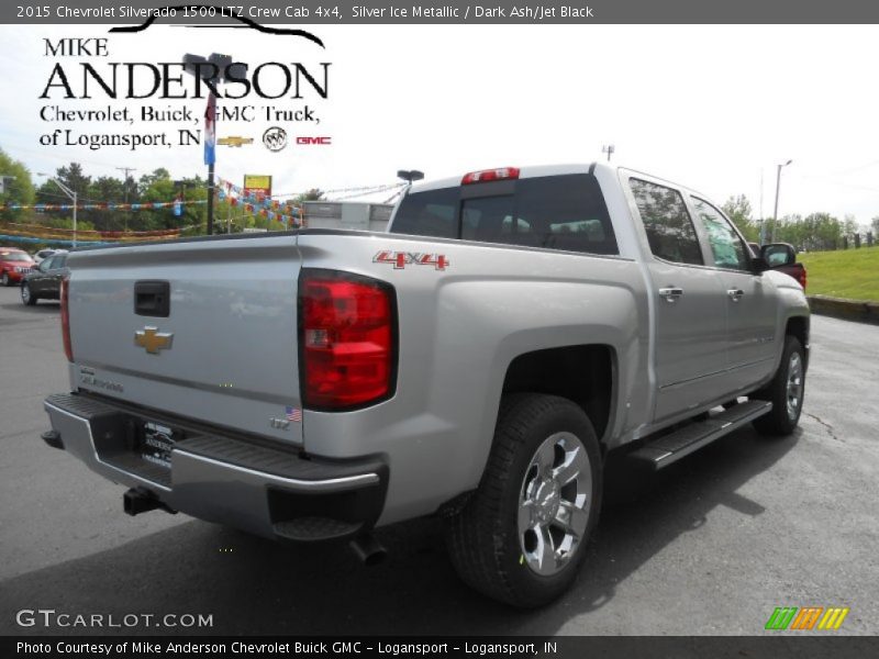 Silver Ice Metallic / Dark Ash/Jet Black 2015 Chevrolet Silverado 1500 LTZ Crew Cab 4x4