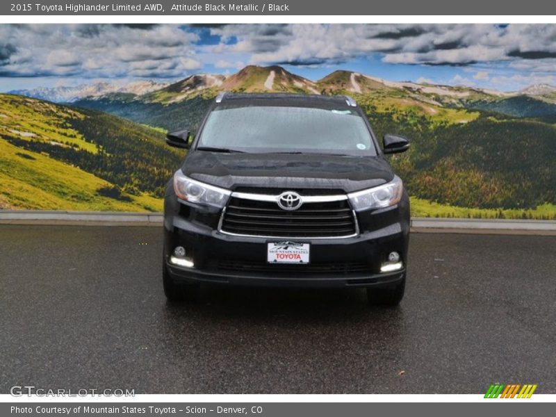 Attitude Black Metallic / Black 2015 Toyota Highlander Limited AWD