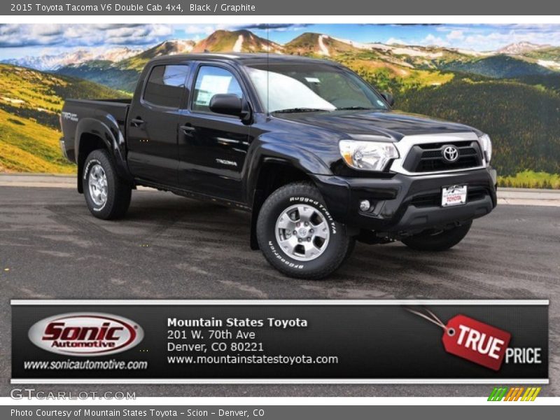 Black / Graphite 2015 Toyota Tacoma V6 Double Cab 4x4