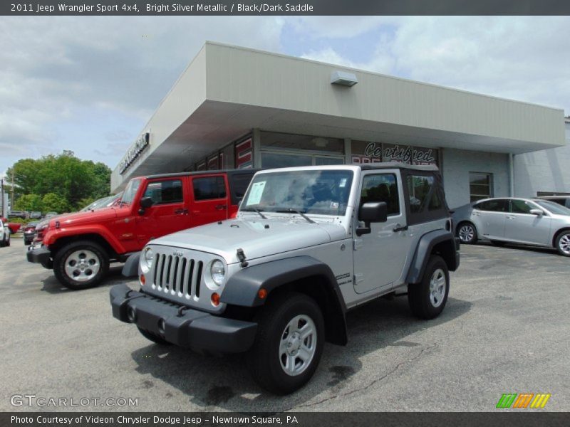 Bright Silver Metallic / Black/Dark Saddle 2011 Jeep Wrangler Sport 4x4