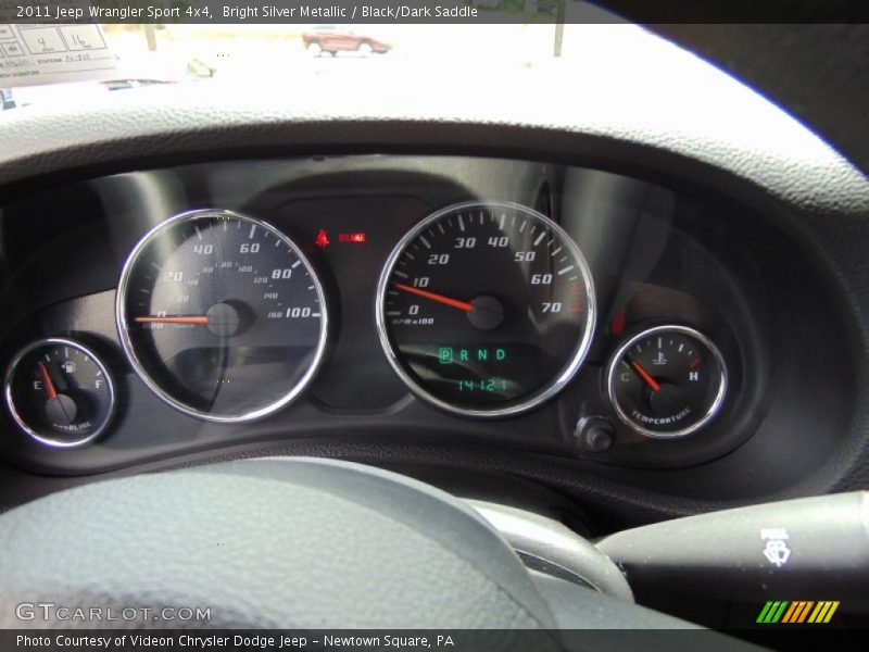 Bright Silver Metallic / Black/Dark Saddle 2011 Jeep Wrangler Sport 4x4