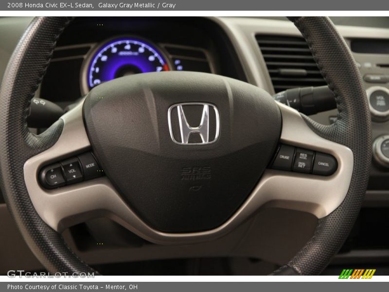 Galaxy Gray Metallic / Gray 2008 Honda Civic EX-L Sedan