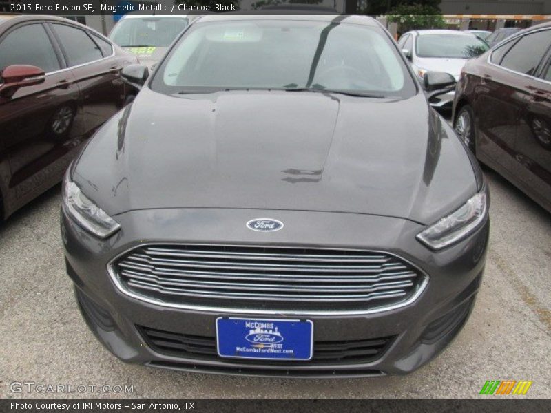 Magnetic Metallic / Charcoal Black 2015 Ford Fusion SE