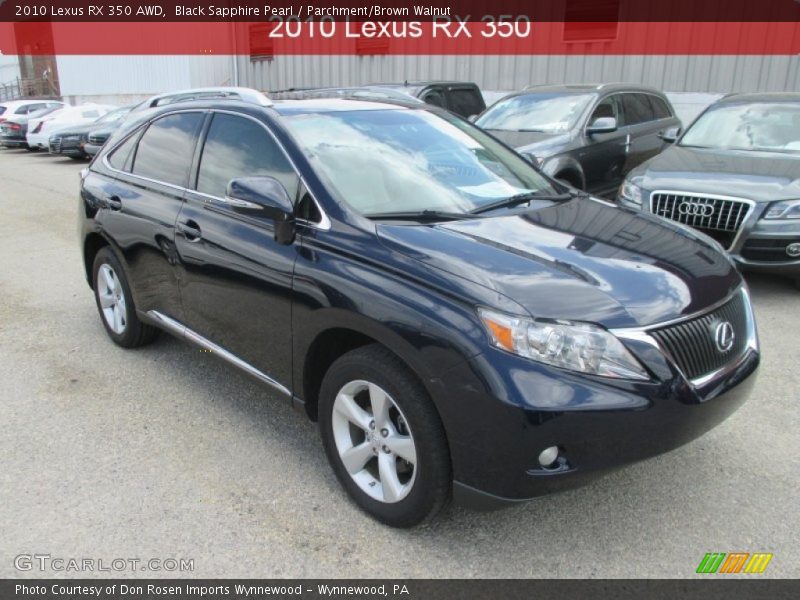 Black Sapphire Pearl / Parchment/Brown Walnut 2010 Lexus RX 350 AWD