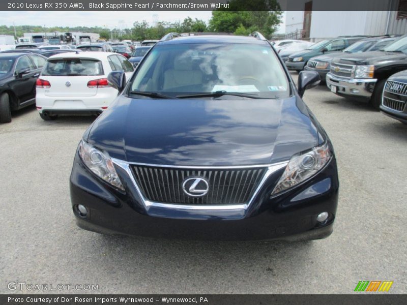 Black Sapphire Pearl / Parchment/Brown Walnut 2010 Lexus RX 350 AWD