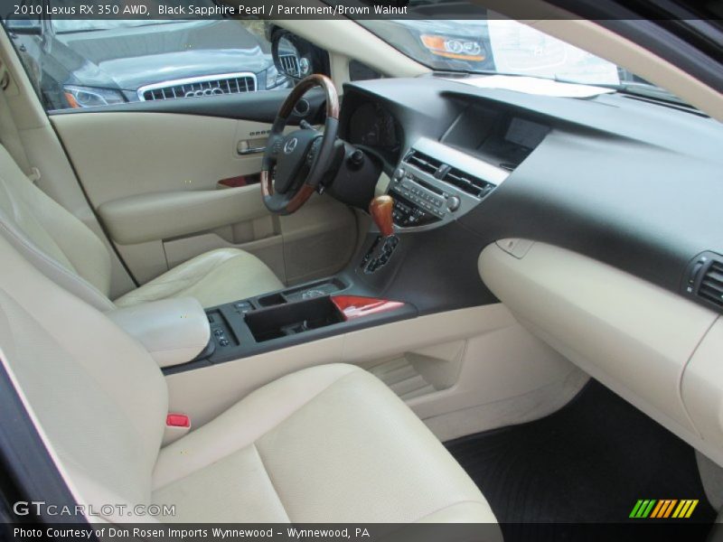 Black Sapphire Pearl / Parchment/Brown Walnut 2010 Lexus RX 350 AWD