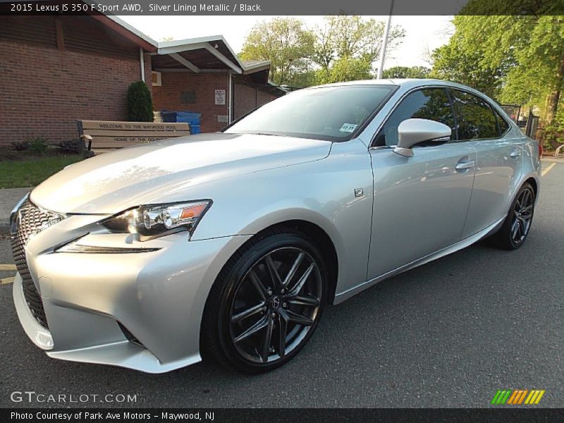 Silver Lining Metallic / Black 2015 Lexus IS 350 F Sport AWD