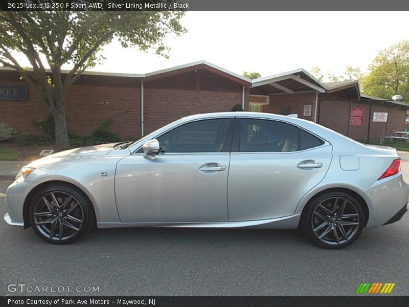 Silver Lining Metallic / Black 2015 Lexus IS 350 F Sport AWD