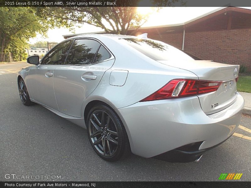 Silver Lining Metallic / Black 2015 Lexus IS 350 F Sport AWD