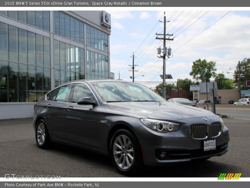 Space Gray Metallic / Cinnamon Brown 2015 BMW 5 Series 550i xDrive Gran Turismo
