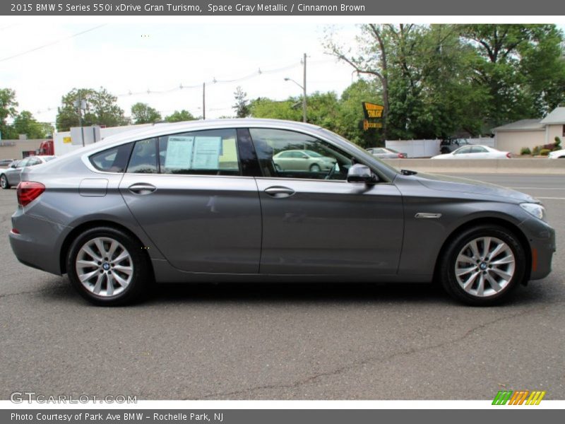 Space Gray Metallic / Cinnamon Brown 2015 BMW 5 Series 550i xDrive Gran Turismo