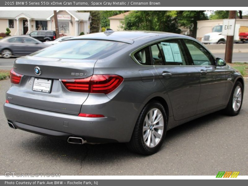 Space Gray Metallic / Cinnamon Brown 2015 BMW 5 Series 550i xDrive Gran Turismo