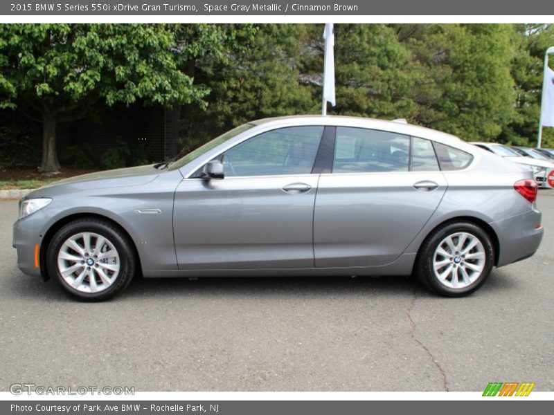 Space Gray Metallic / Cinnamon Brown 2015 BMW 5 Series 550i xDrive Gran Turismo