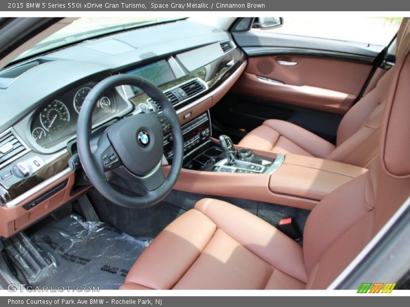 Space Gray Metallic / Cinnamon Brown 2015 BMW 5 Series 550i xDrive Gran Turismo
