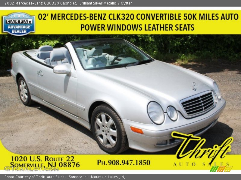 Brilliant Silver Metallic / Oyster 2002 Mercedes-Benz CLK 320 Cabriolet