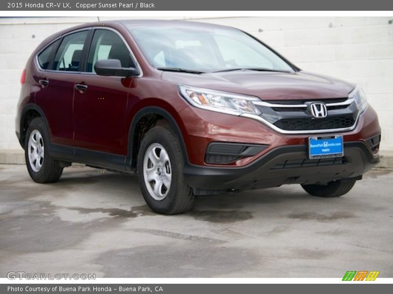 Copper Sunset Pearl / Black 2015 Honda CR-V LX