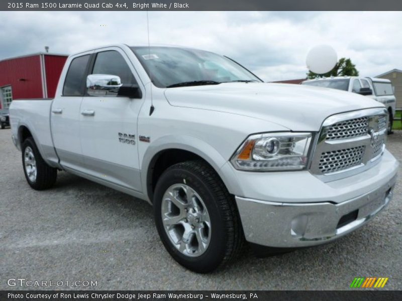 Bright White / Black 2015 Ram 1500 Laramie Quad Cab 4x4
