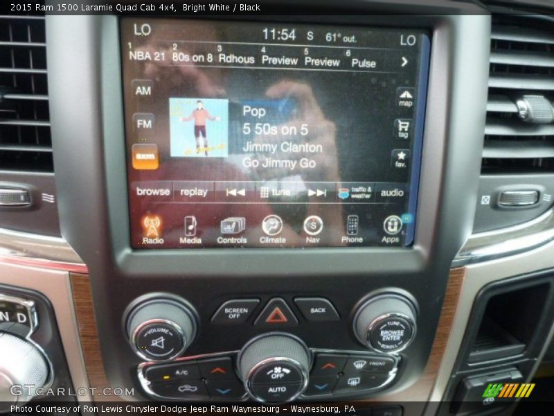 Bright White / Black 2015 Ram 1500 Laramie Quad Cab 4x4