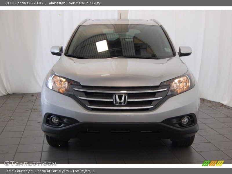 Alabaster Silver Metallic / Gray 2013 Honda CR-V EX-L