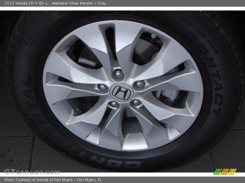 Alabaster Silver Metallic / Gray 2013 Honda CR-V EX-L