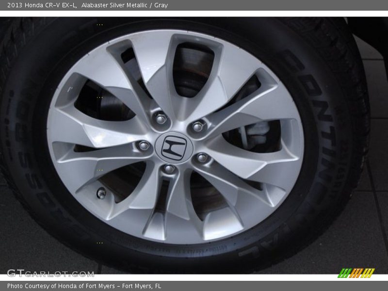Alabaster Silver Metallic / Gray 2013 Honda CR-V EX-L