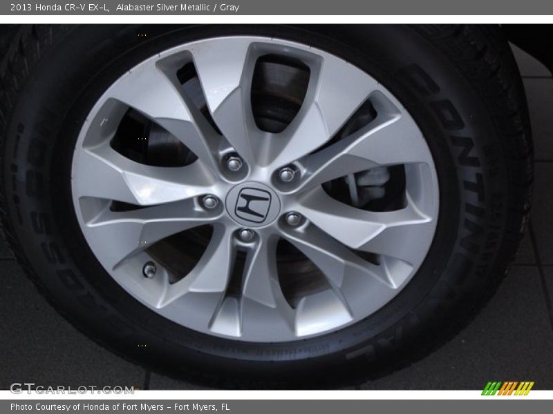 Alabaster Silver Metallic / Gray 2013 Honda CR-V EX-L