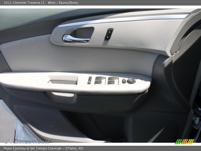 White / Ebony/Ebony 2011 Chevrolet Traverse LT