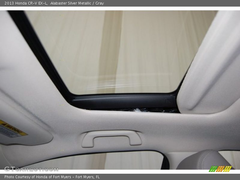 Alabaster Silver Metallic / Gray 2013 Honda CR-V EX-L