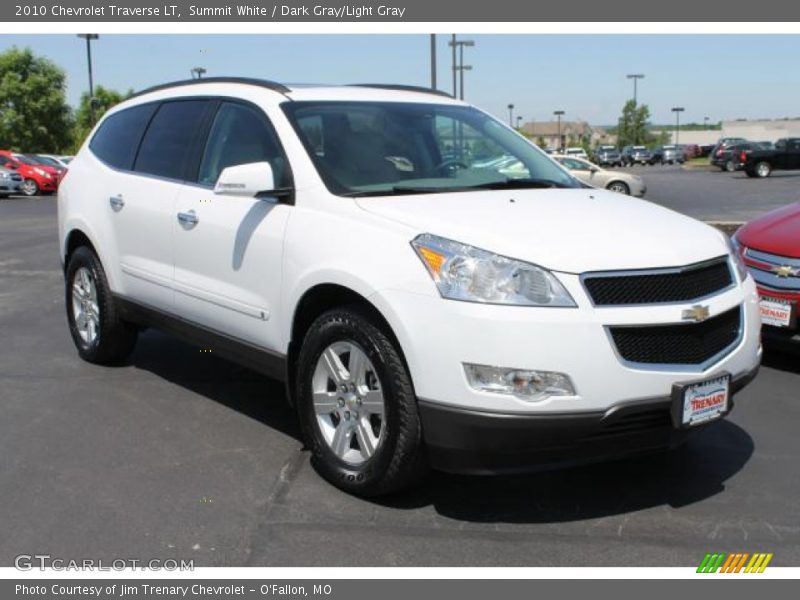 Summit White / Dark Gray/Light Gray 2010 Chevrolet Traverse LT