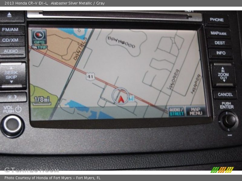 Alabaster Silver Metallic / Gray 2013 Honda CR-V EX-L