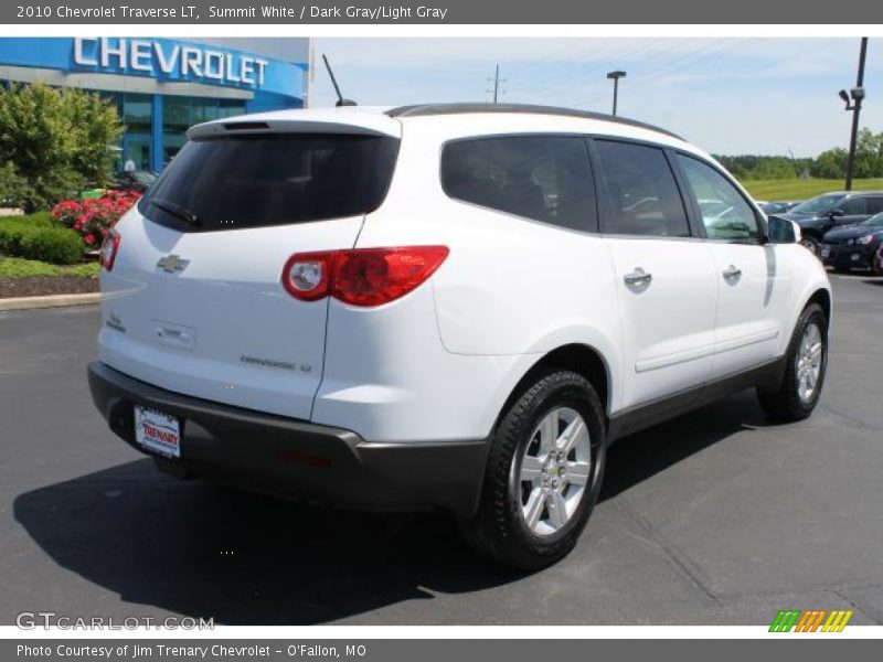 Summit White / Dark Gray/Light Gray 2010 Chevrolet Traverse LT