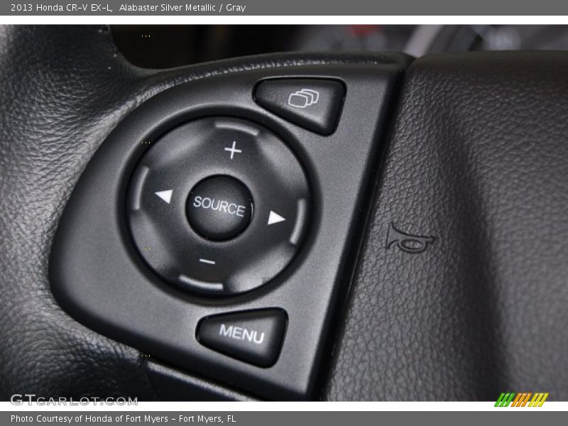 Alabaster Silver Metallic / Gray 2013 Honda CR-V EX-L