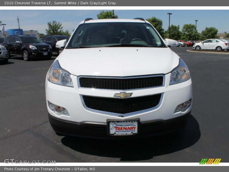Summit White / Dark Gray/Light Gray 2010 Chevrolet Traverse LT