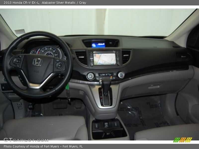Alabaster Silver Metallic / Gray 2013 Honda CR-V EX-L