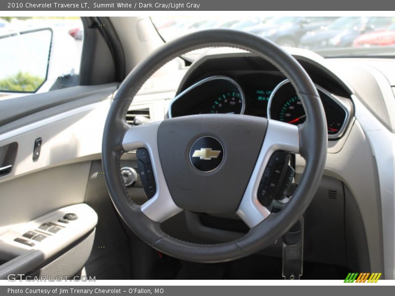 Summit White / Dark Gray/Light Gray 2010 Chevrolet Traverse LT