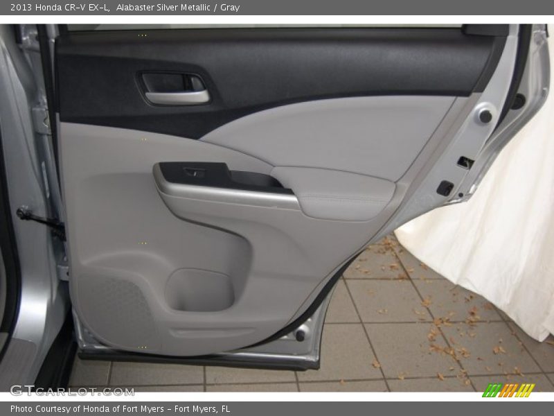 Alabaster Silver Metallic / Gray 2013 Honda CR-V EX-L