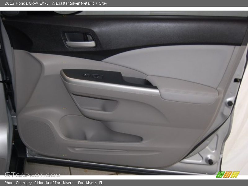 Alabaster Silver Metallic / Gray 2013 Honda CR-V EX-L