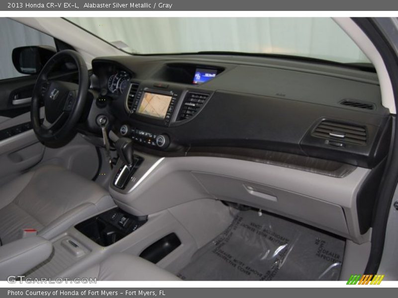 Alabaster Silver Metallic / Gray 2013 Honda CR-V EX-L