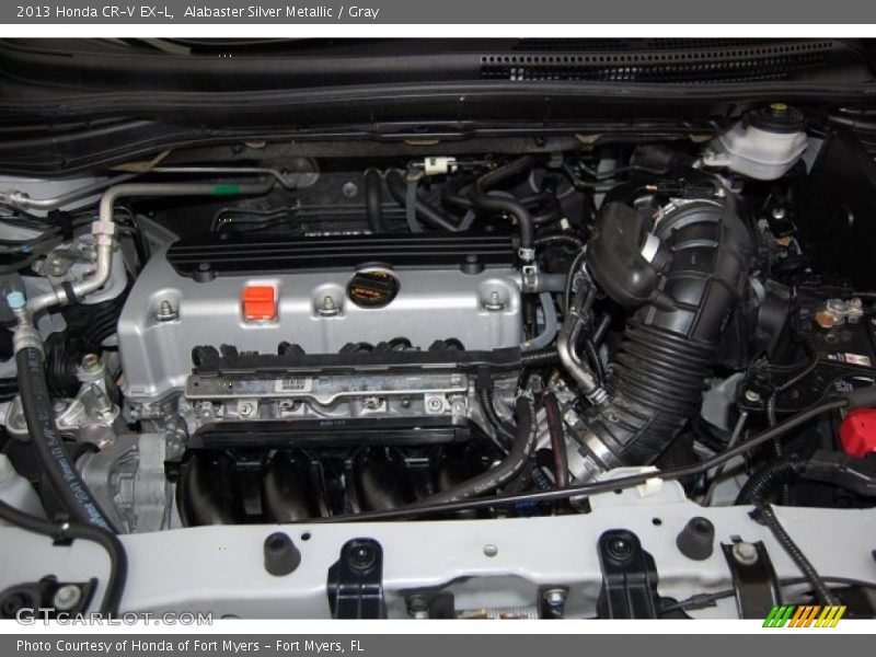Alabaster Silver Metallic / Gray 2013 Honda CR-V EX-L