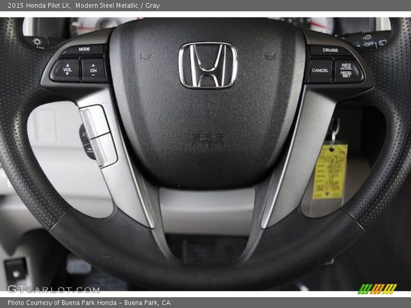 Modern Steel Metallic / Gray 2015 Honda Pilot LX