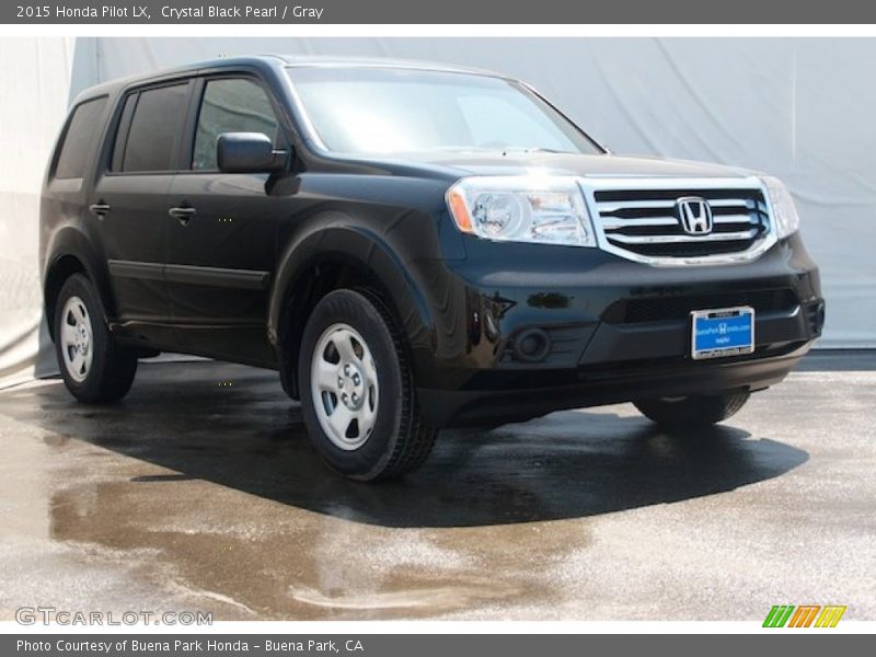 Crystal Black Pearl / Gray 2015 Honda Pilot LX