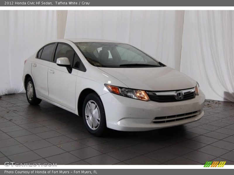 Taffeta White / Gray 2012 Honda Civic HF Sedan
