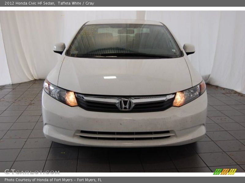 Taffeta White / Gray 2012 Honda Civic HF Sedan