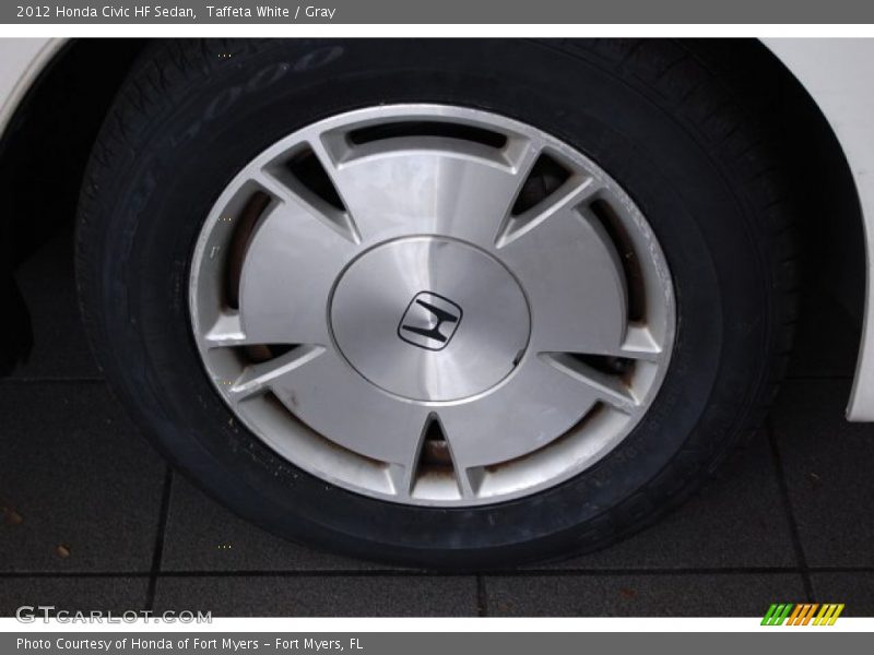 Taffeta White / Gray 2012 Honda Civic HF Sedan