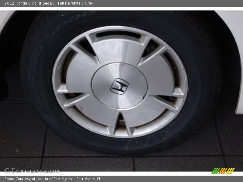 Taffeta White / Gray 2012 Honda Civic HF Sedan