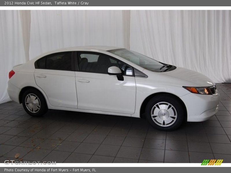 Taffeta White / Gray 2012 Honda Civic HF Sedan