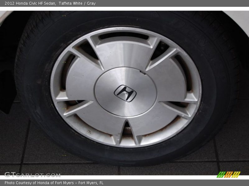 Taffeta White / Gray 2012 Honda Civic HF Sedan